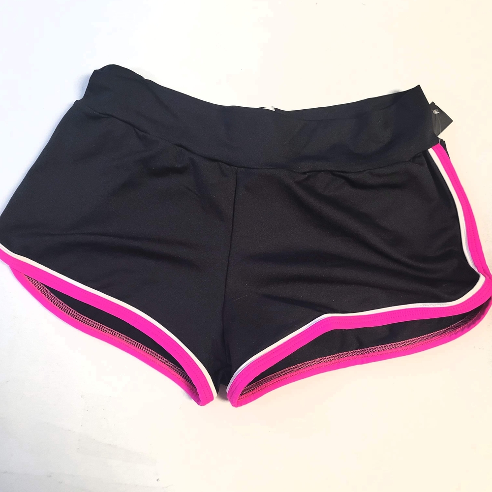 Black and Pink Women's Athletic Shorts